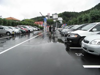 Handicap parking space in Izunokuni Panorama Park