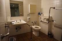 Restrooms accessible for wheelchairs